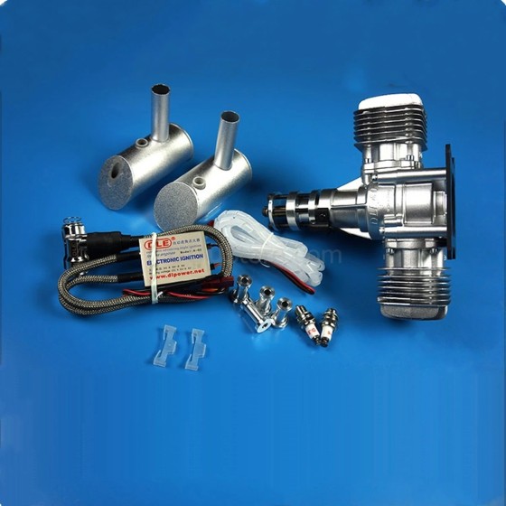 New DLE Engine DLE-40cc Twin Gasoline W/ Electronic Ignition for RC Plane Twin Gasoline RC Plane
